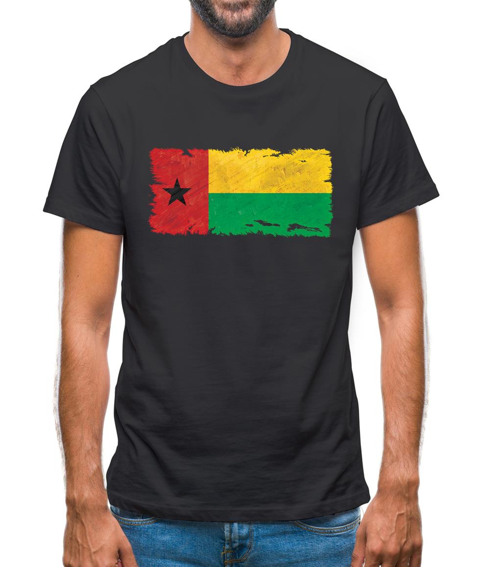 Guinea-Bissau Grunge Style Flag Mens T-Shirt Guinea-Bissau Grunge Style Flag Mens T-Shirt
