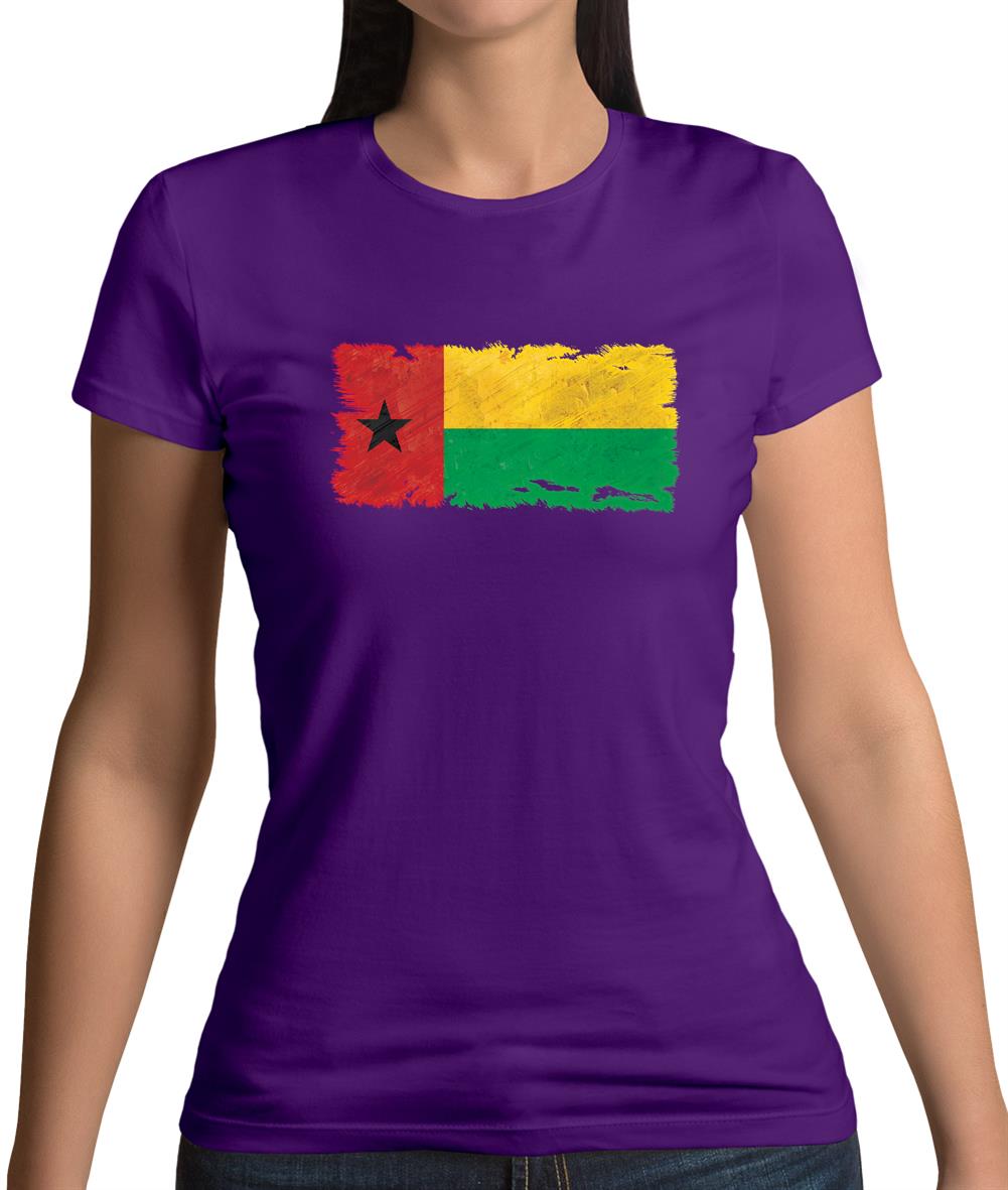 Guinea-Bissau Grunge Style Flag Womens T-Shirt Guinea-Bissau Grunge Style Flag Womens T-Shirt