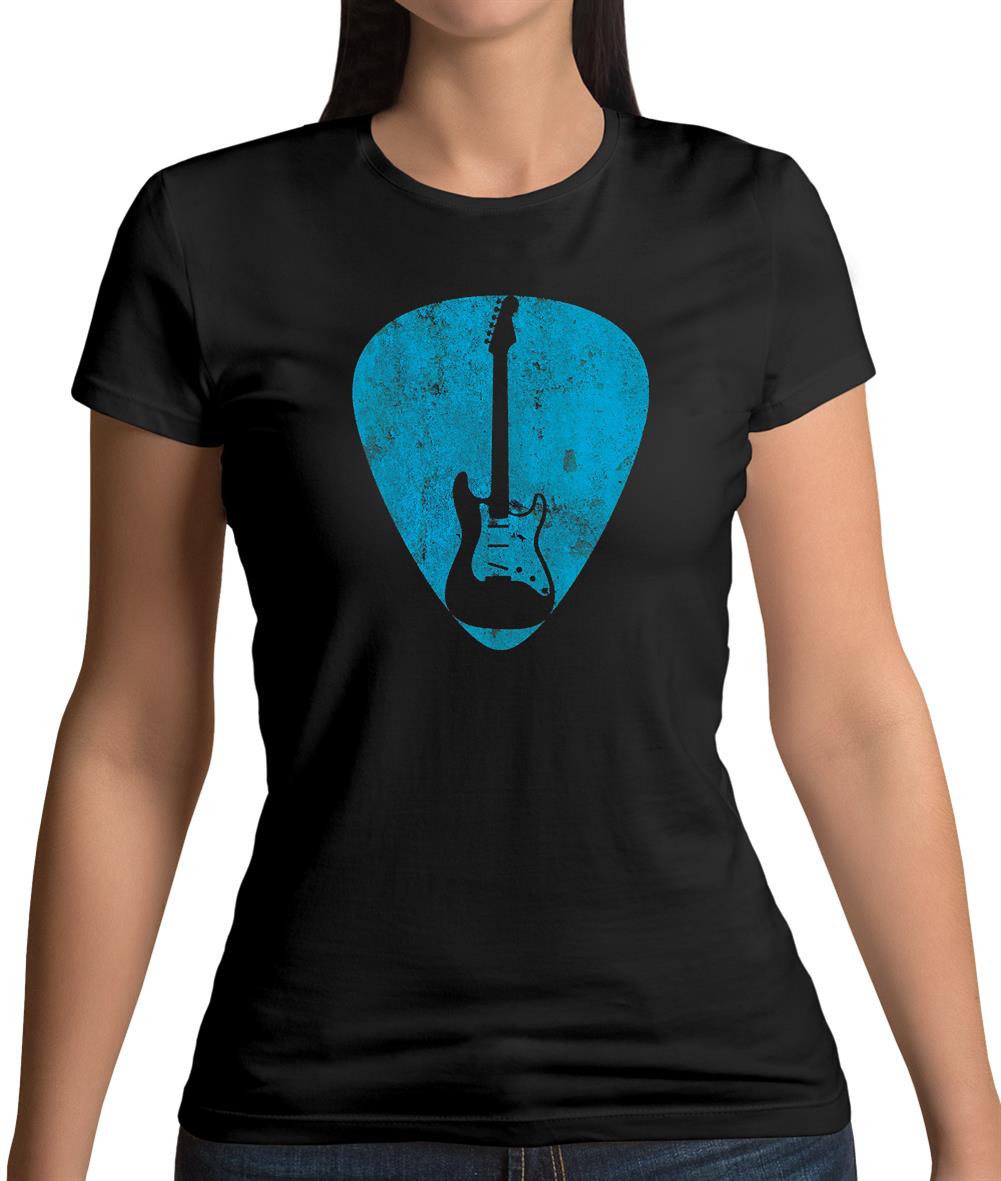 Guitar Pick Full Silhouette Womens T-Shirt Guitar Pick Full Silhouette Womens T-Shirt
