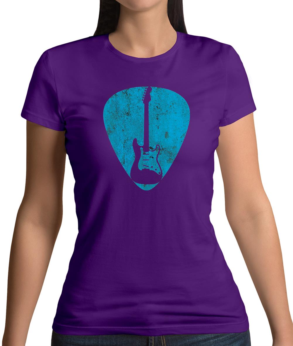 Guitar Pick Full Silhouette Womens T-Shirt Guitar Pick Full Silhouette Womens T-Shirt
