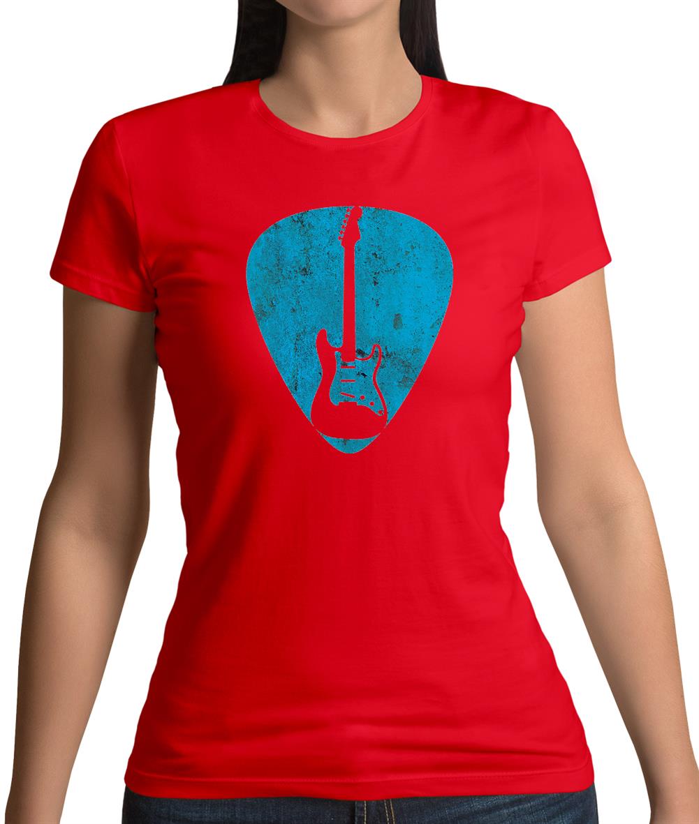 Guitar Pick Full Silhouette Womens T-Shirt Guitar Pick Full Silhouette Womens T-Shirt
