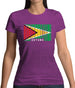 Guyana Barcode Style Flag Womens T-Shirt Guyana Barcode Style Flag Womens T-Shirt