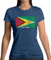 Guyana Barcode Style Flag Womens T-Shirt Guyana Barcode Style Flag Womens T-Shirt