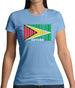 Guyana Barcode Style Flag Womens T-Shirt Guyana Barcode Style Flag Womens T-Shirt