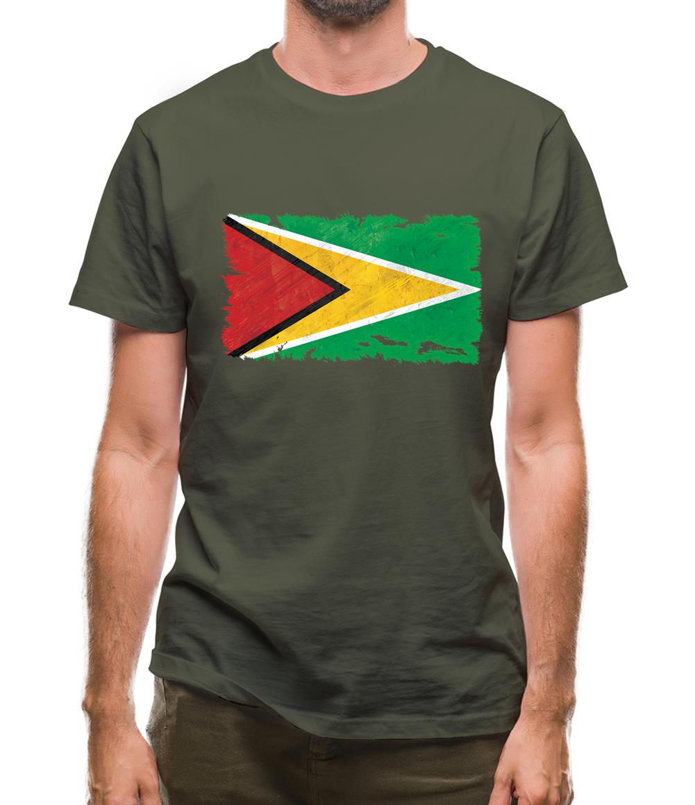 Guyana Grunge Style Flag Mens T-Shirt Guyana Grunge Style Flag Mens T-Shirt