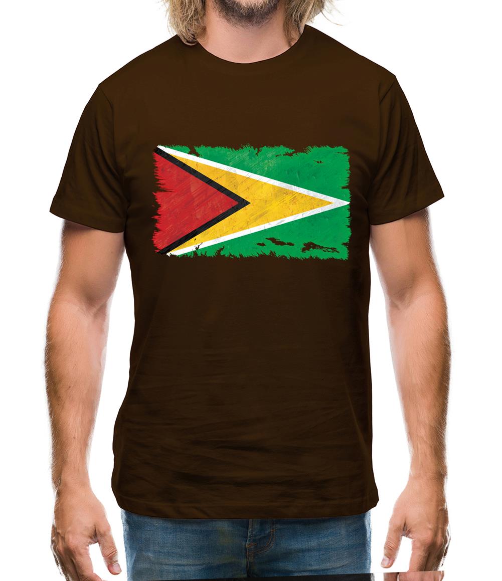 Guyana Grunge Style Flag Mens T-Shirt Guyana Grunge Style Flag Mens T-Shirt