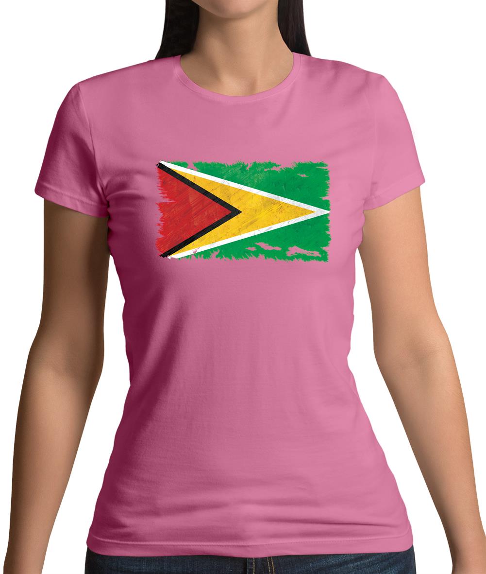 Guyana Grunge Style Flag Womens T-Shirt Guyana Grunge Style Flag Womens T-Shirt