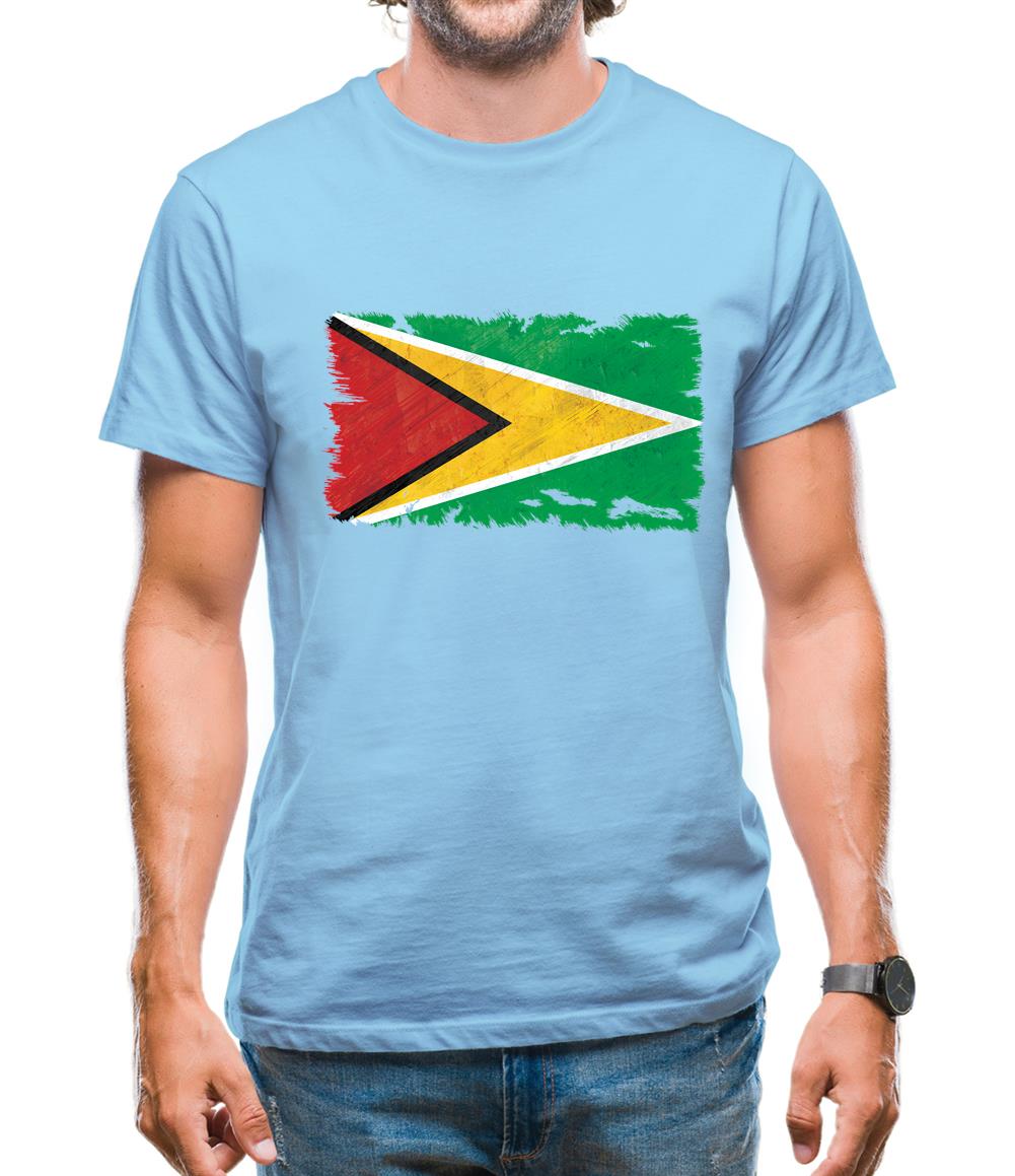Guyana Grunge Style Flag Mens T-Shirt Guyana Grunge Style Flag Mens T-Shirt