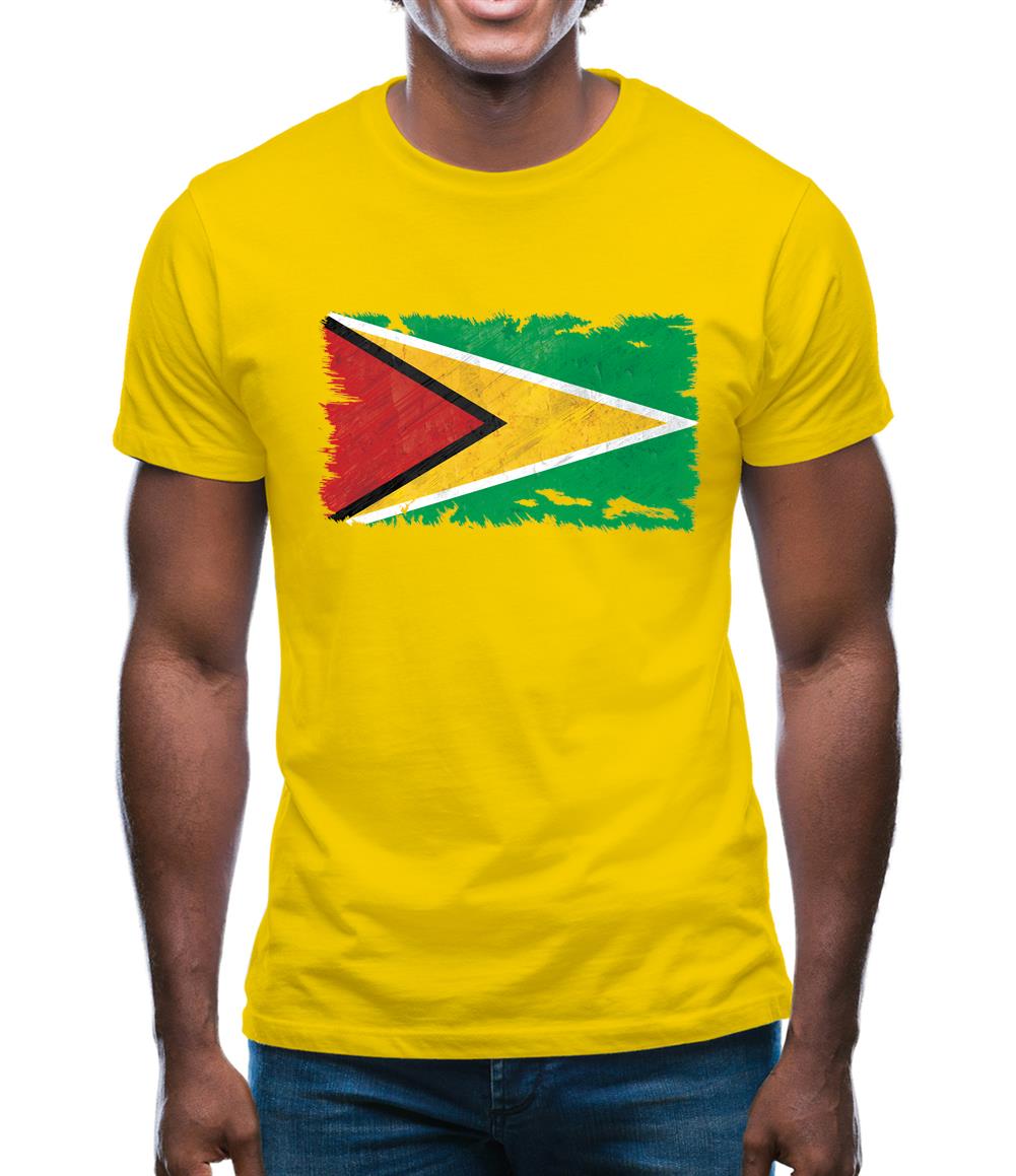 Guyana Grunge Style Flag Mens T-Shirt Guyana Grunge Style Flag Mens T-Shirt