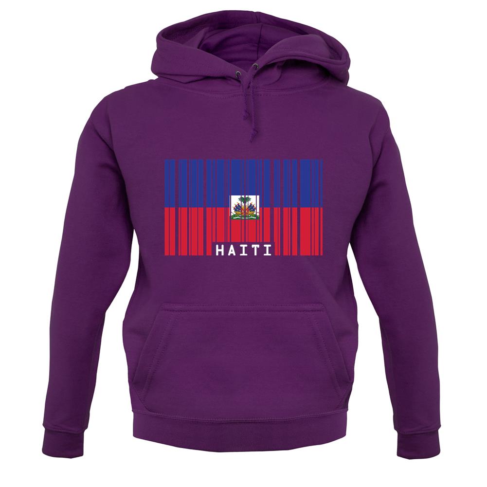 Haiti Barcode Style Flag unisex hoodie Haiti Barcode Style Flag unisex hoodie