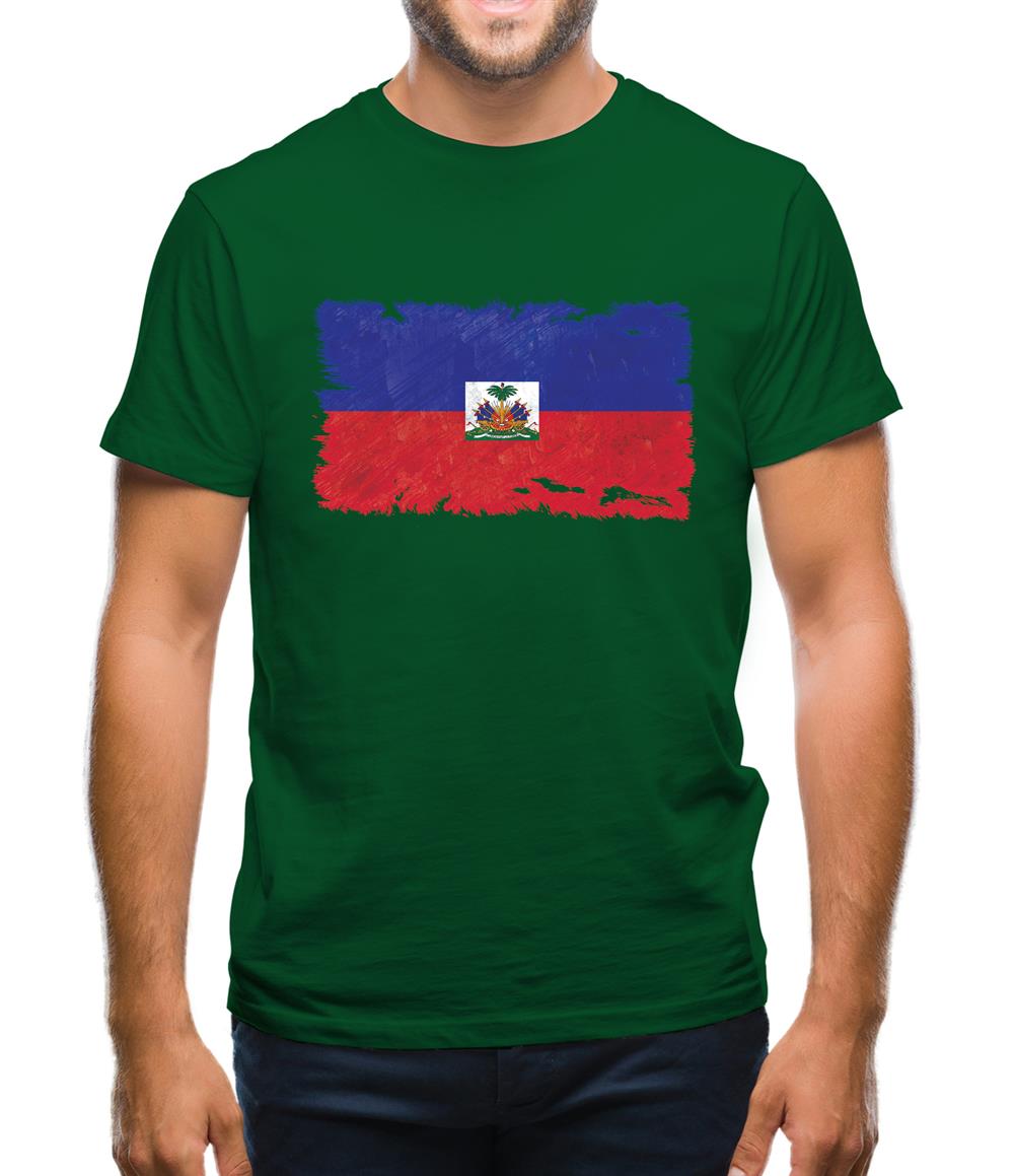Haiti Grunge Style Flag Mens T-Shirt Haiti Grunge Style Flag Mens T-Shirt