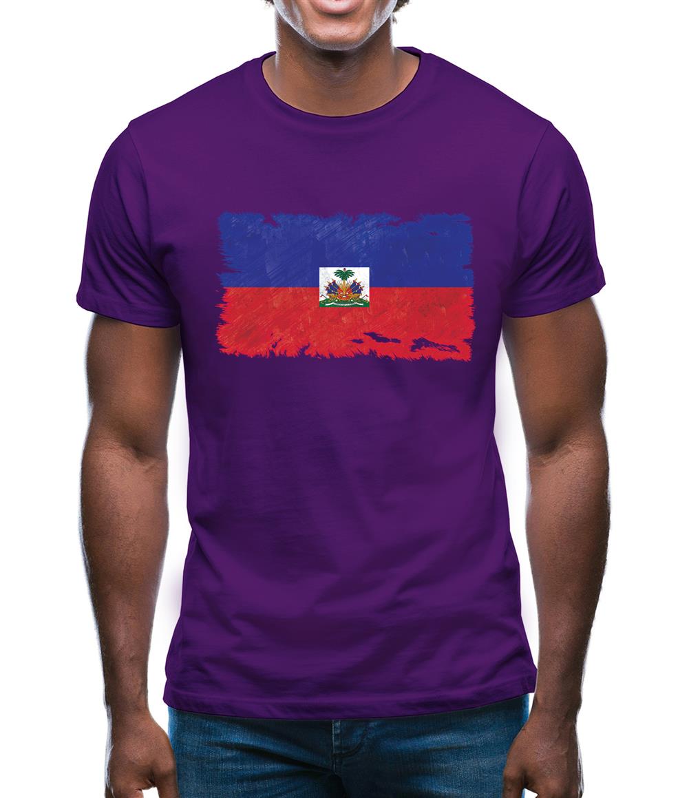 Haiti Grunge Style Flag Mens T-Shirt Haiti Grunge Style Flag Mens T-Shirt