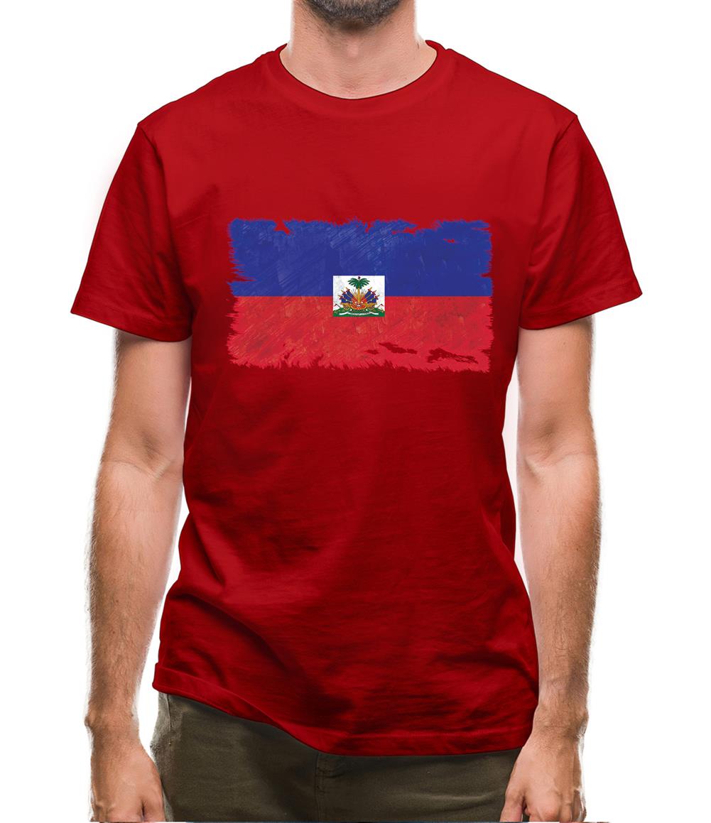 Haiti Grunge Style Flag Mens T-Shirt Haiti Grunge Style Flag Mens T-Shirt