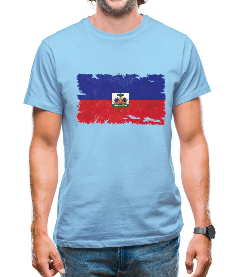 Haiti Grunge Style Flag Mens T-Shirt Haiti Grunge Style Flag Mens T-Shirt