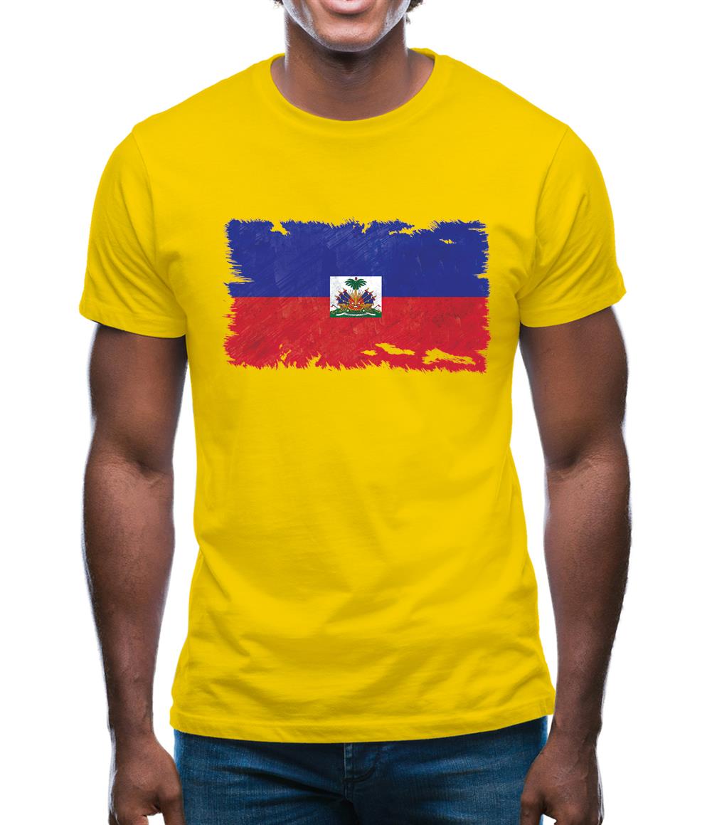 Haiti Grunge Style Flag Mens T-Shirt Haiti Grunge Style Flag Mens T-Shirt