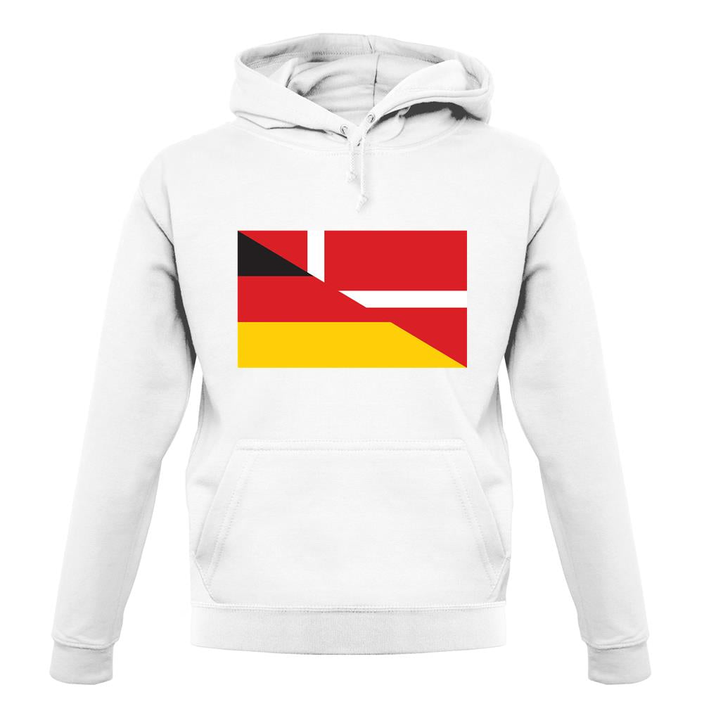 Half German Half Danish Flag unisex hoodie Half German Half Danish Flag unisex hoodie