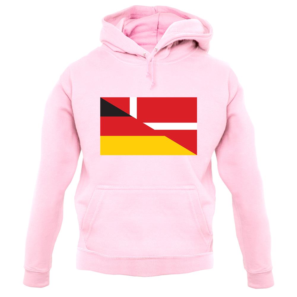 Half German Half Danish Flag unisex hoodie Half German Half Danish Flag unisex hoodie