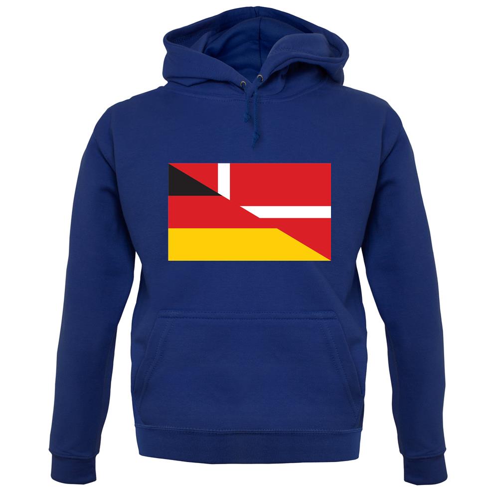 Half German Half Danish Flag unisex hoodie Half German Half Danish Flag unisex hoodie