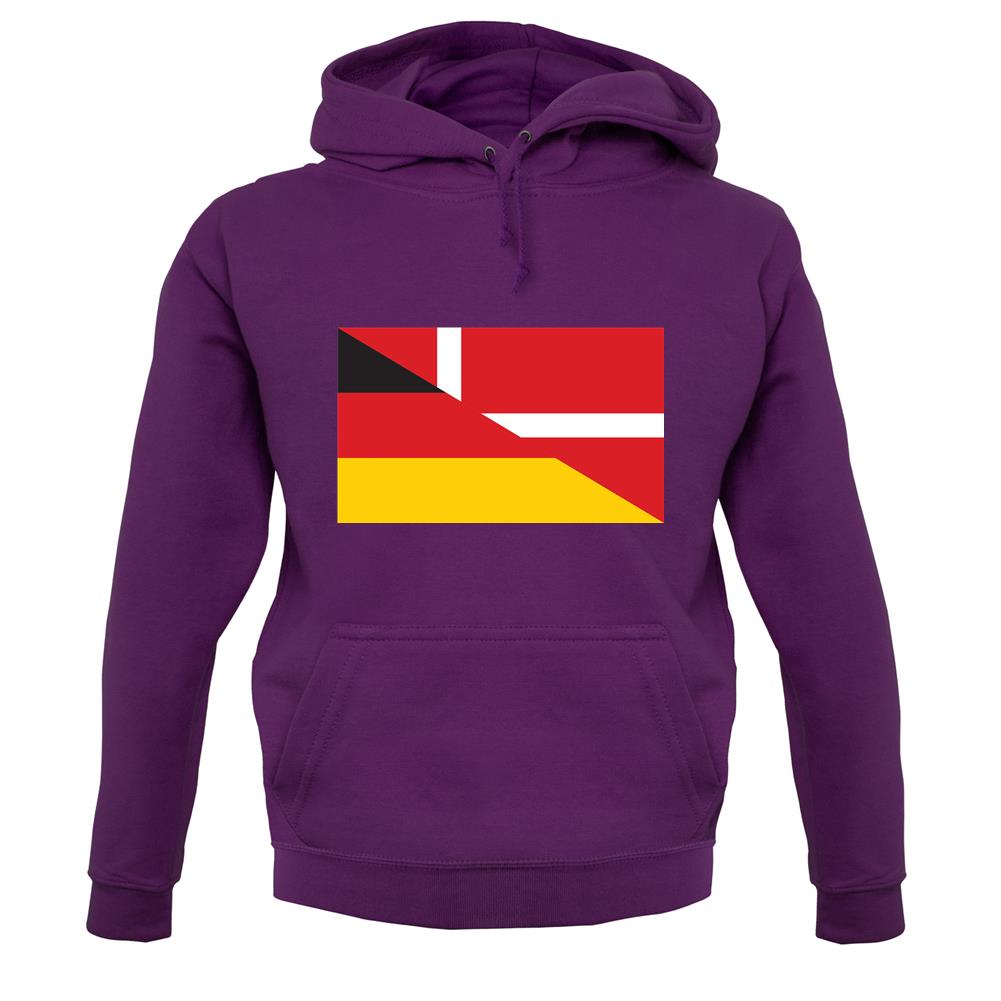 Half German Half Danish Flag unisex hoodie Half German Half Danish Flag unisex hoodie