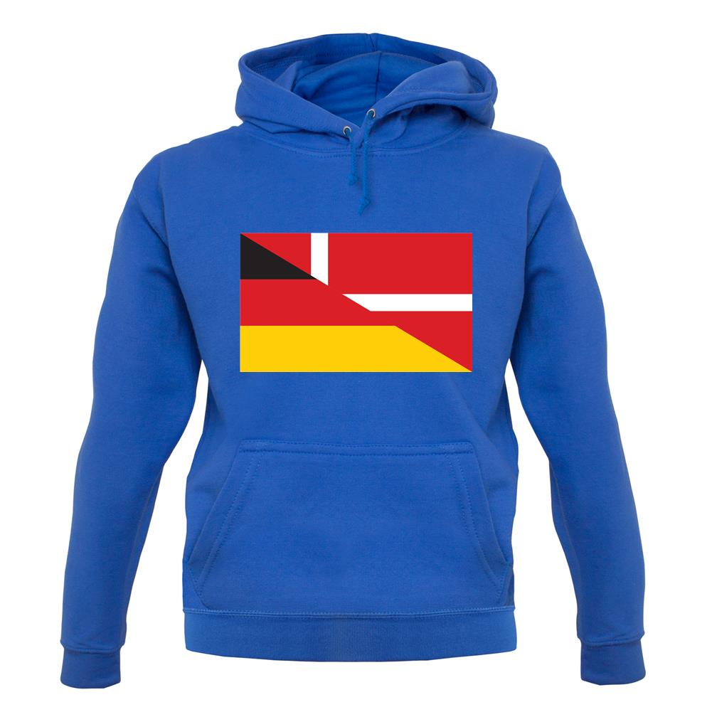 Half German Half Danish Flag unisex hoodie Half German Half Danish Flag unisex hoodie