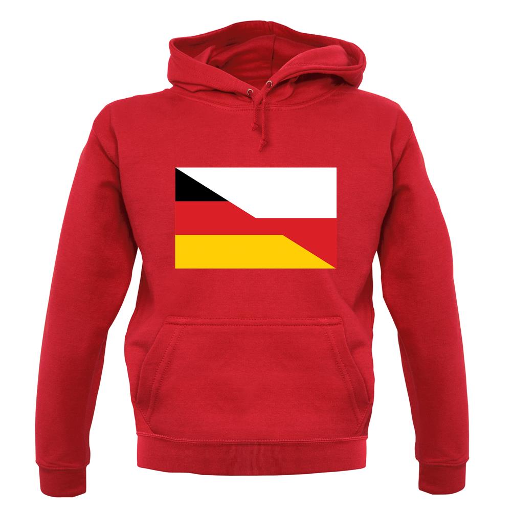 Half German Half Polish Flag unisex hoodie Half German Half Polish Flag unisex hoodie