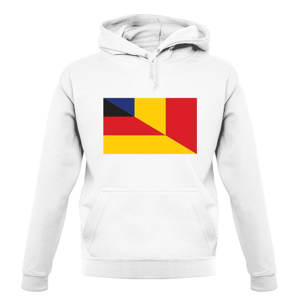 Half German Half Romanian Flag unisex hoodie Half German Half Romanian Flag unisex hoodie