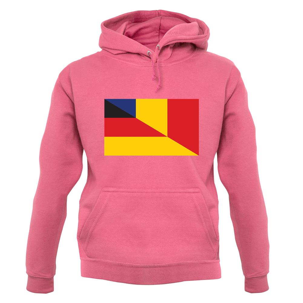 Half German Half Romanian Flag unisex hoodie Half German Half Romanian Flag unisex hoodie