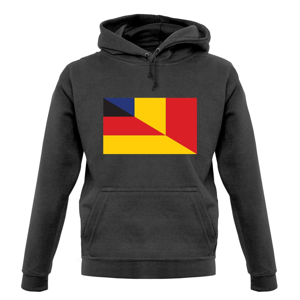Half German Half Romanian Flag unisex hoodie Half German Half Romanian Flag unisex hoodie