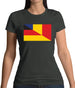 Half German Half Romanian Flag Womens T-Shirt Half German Half Romanian Flag Womens T-Shirt