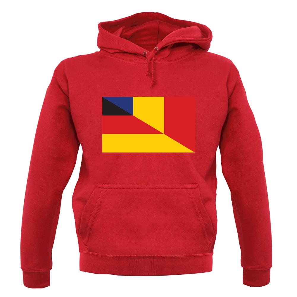 Half German Half Romanian Flag unisex hoodie Half German Half Romanian Flag unisex hoodie