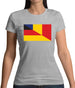 Half German Half Romanian Flag Womens T-Shirt Half German Half Romanian Flag Womens T-Shirt