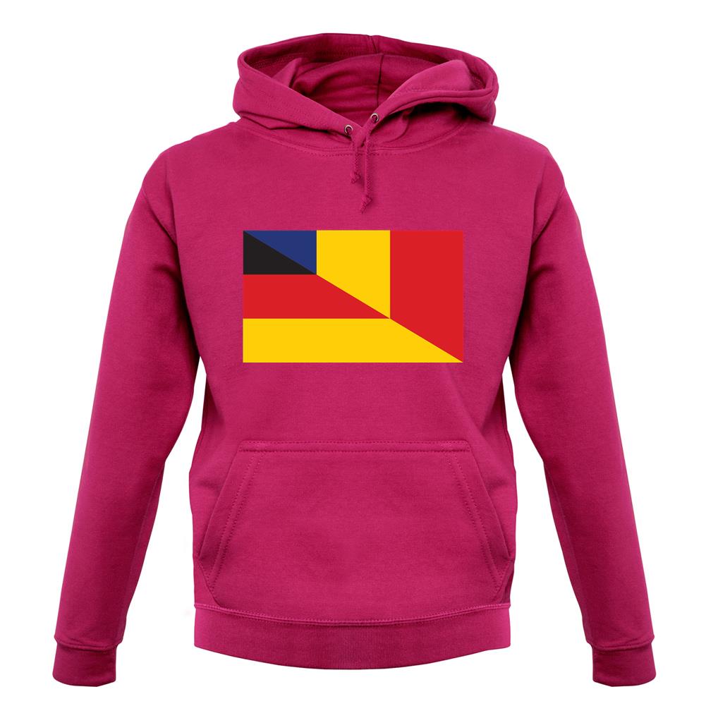 Half German Half Romanian Flag unisex hoodie Half German Half Romanian Flag unisex hoodie