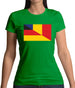 Half German Half Romanian Flag Womens T-Shirt Half German Half Romanian Flag Womens T-Shirt