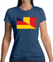 Half German Half Romanian Flag Womens T-Shirt Half German Half Romanian Flag Womens T-Shirt