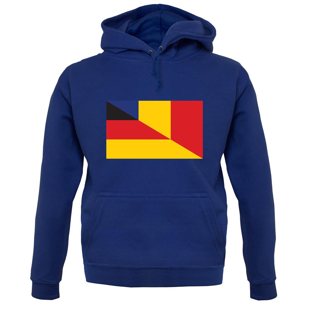 Half German Half Romanian Flag unisex hoodie Half German Half Romanian Flag unisex hoodie