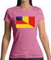 Half German Half Romanian Flag Womens T-Shirt Half German Half Romanian Flag Womens T-Shirt