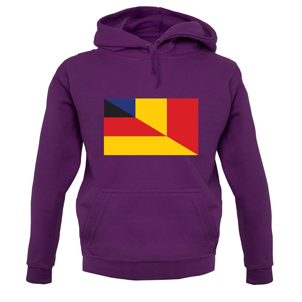Half German Half Romanian Flag unisex hoodie Half German Half Romanian Flag unisex hoodie