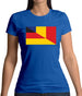 Half German Half Romanian Flag Womens T-Shirt Half German Half Romanian Flag Womens T-Shirt