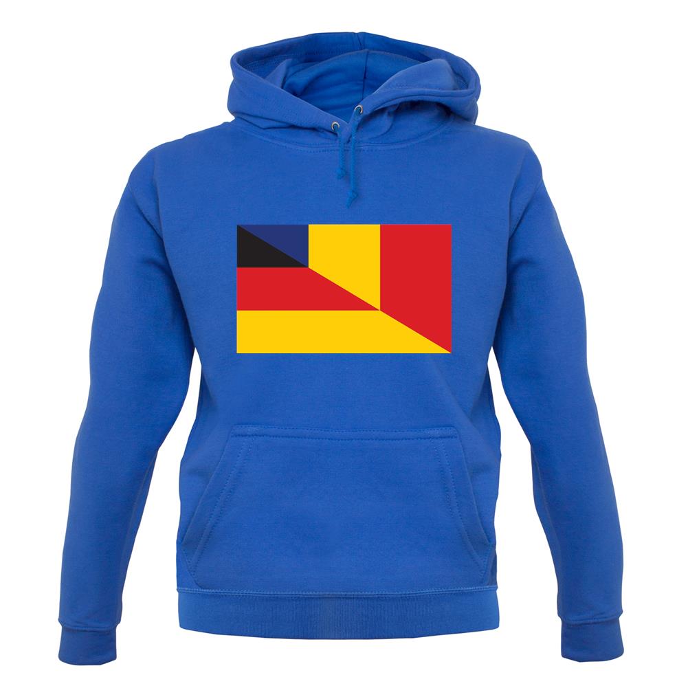 Half German Half Romanian Flag unisex hoodie Half German Half Romanian Flag unisex hoodie