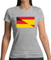 Half German Half Spanish Flag Womens T-Shirt Half German Half Spanish Flag Womens T-Shirt