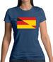 Half German Half Spanish Flag Womens T-Shirt Half German Half Spanish Flag Womens T-Shirt