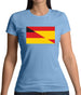 Half German Half Spanish Flag Womens T-Shirt Half German Half Spanish Flag Womens T-Shirt