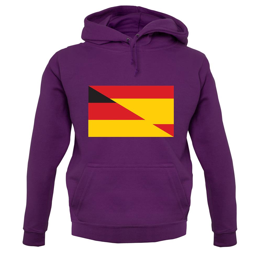 Half German Half Spanish Flag unisex hoodie Half German Half Spanish Flag unisex hoodie