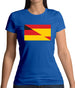 Half German Half Spanish Flag Womens T-Shirt Half German Half Spanish Flag Womens T-Shirt