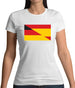 Half German Half Spanish Flag Womens T-Shirt Half German Half Spanish Flag Womens T-Shirt