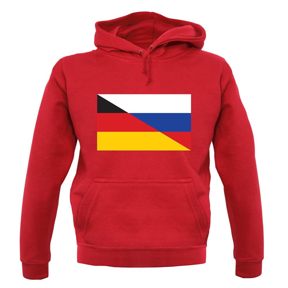 Half German Half Russian Flag unisex hoodie Half German Half Russian Flag unisex hoodie