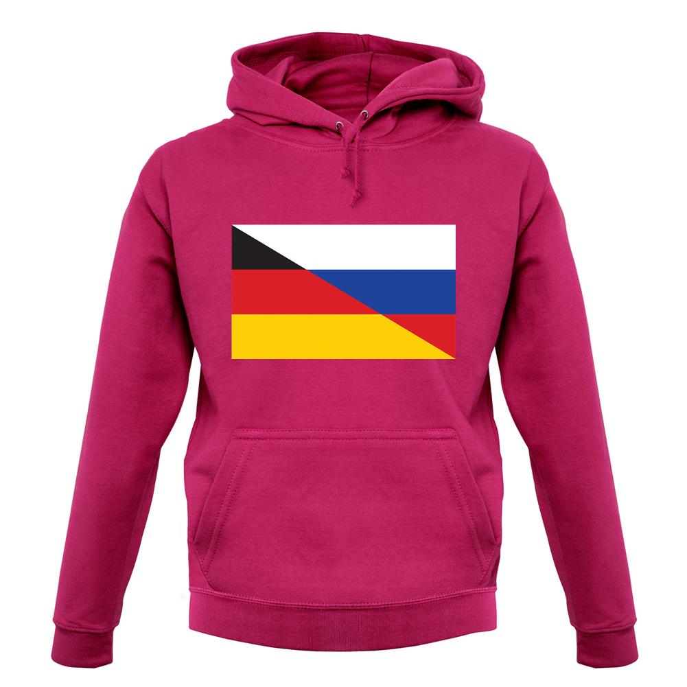 Half German Half Russian Flag unisex hoodie Half German Half Russian Flag unisex hoodie