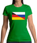 Half German Half Russian Flag Womens T-Shirt Half German Half Russian Flag Womens T-Shirt