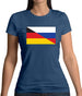 Half German Half Russian Flag Womens T-Shirt Half German Half Russian Flag Womens T-Shirt
