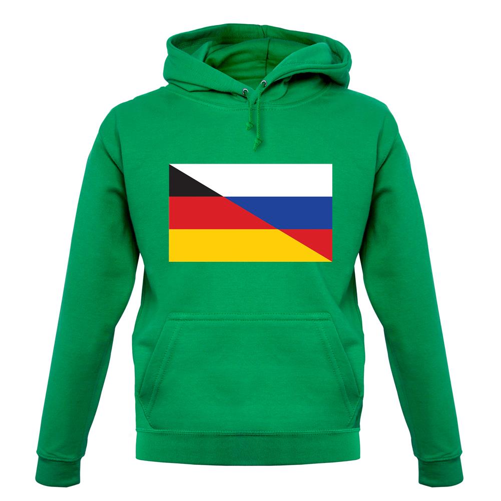 Half German Half Russian Flag unisex hoodie Half German Half Russian Flag unisex hoodie